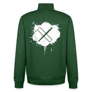 Stift Lineal - Unisex Organic Zip Sweatshirt von Stanley/Stella - Flaschengrün - Hinten - AI Model Male 185 dark (185cm)