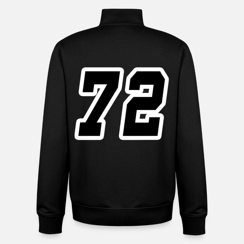Nummer zweiundsiebzig 72 - Unisex Organic Zip Sweatshirt von Stanley/Stella - Schwarz