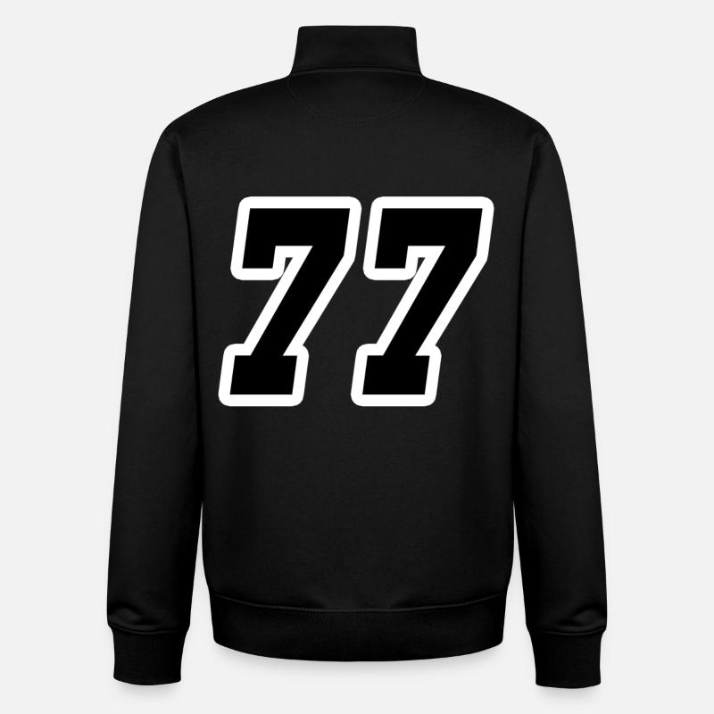 Nummer siebenundsiebzig 77 - Unisex Organic Zip Sweatshirt von Stanley/Stella - Schwarz