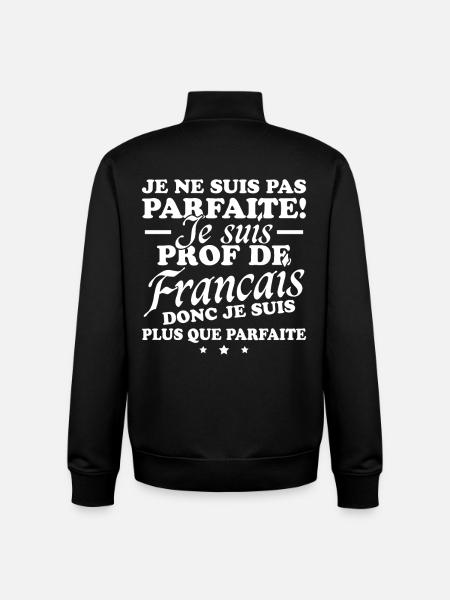 I'm a French teacher - Unisex Organic Zip Sweatshirt by Stanley/Stella - black
