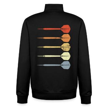 Vintage Dartpfeile Skizze - Unisex Organic Zip Sweatshirt von Stanley/Stella - Schwarz - Hinten - AI Model Male 185 light (185cm)