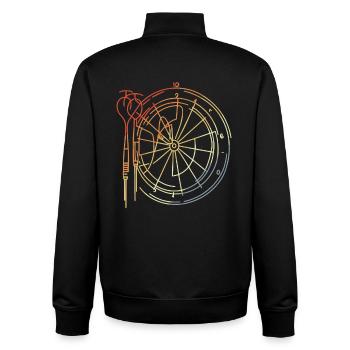 Dartscheibe Zeichnung - Unisex Organic Zip Sweatshirt von Stanley/Stella - Schwarz - Hinten - AI Model Male 185 light (185cm)