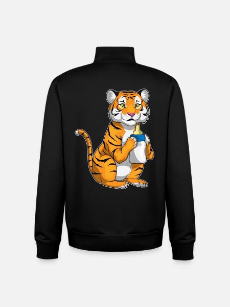 Lait pour biberon Tiger - Sweat zippé unisexe en coton bio Stanley/Stella - noir