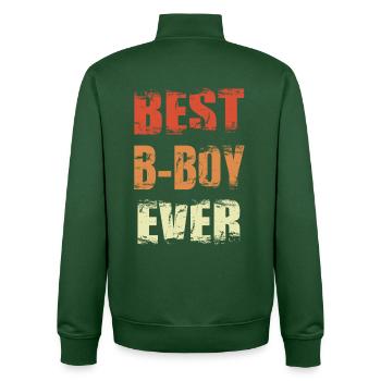 Meilleur B-Boy de tous les temps - Sweat zippé unisexe en coton bio Stanley/Stella - vert bouteille - Dos - AI Model Male 185 dark (185cm)
