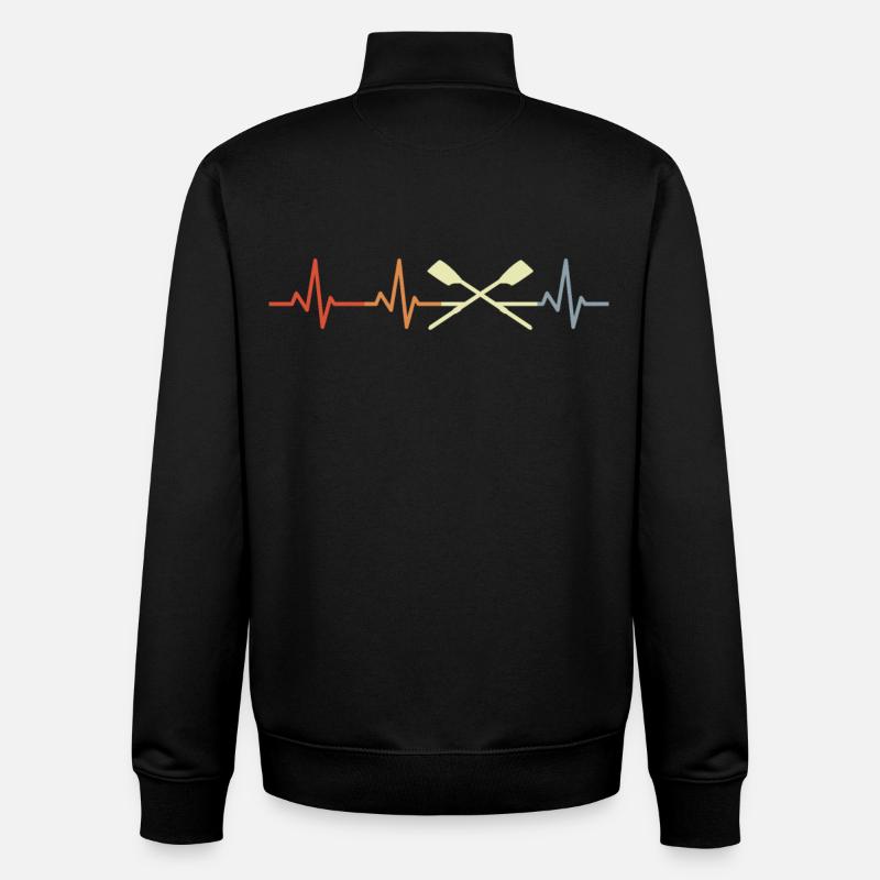 Palpitations cardiaques du gouvernail - Sweat zippé unisexe en coton bio Stanley/Stella - noir