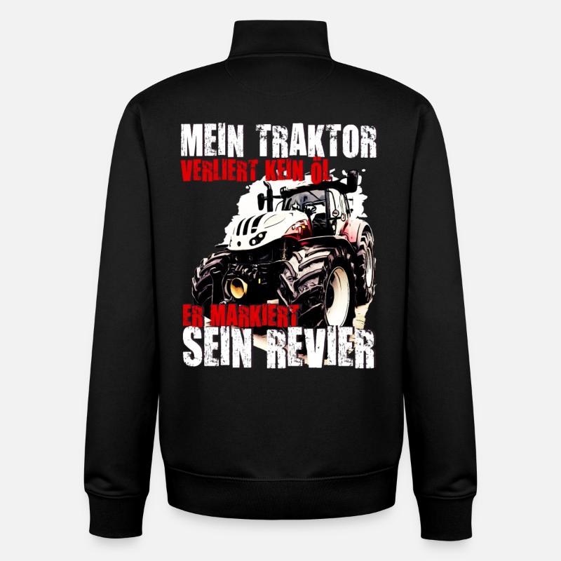 Steyr Traktor Spruch - Unisex Organic Zip Sweatshirt von Stanley/Stella - Schwarz