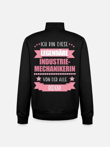 Lustiger Spruch Industriemechanikerin – Geschenk - Unisex Organic Zip Sweatshirt von Stanley/Stella - Schwarz