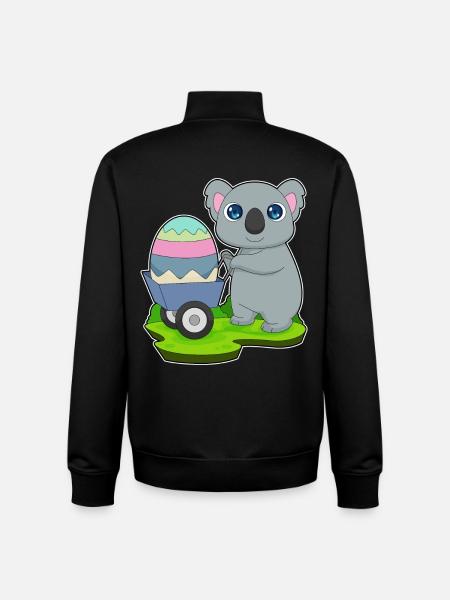 Koala Easter Easter Egg - Unisex Organic Zip Sweatshirt by Stanley/Stella - black