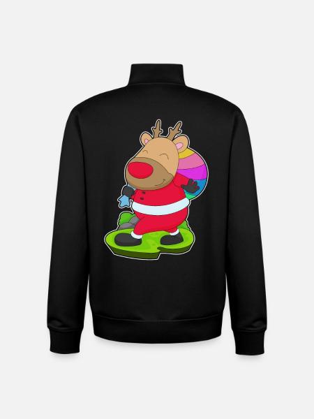 Reindeer Christmas Christmas sack - Unisex Organic Zip Sweatshirt by Stanley/Stella - black