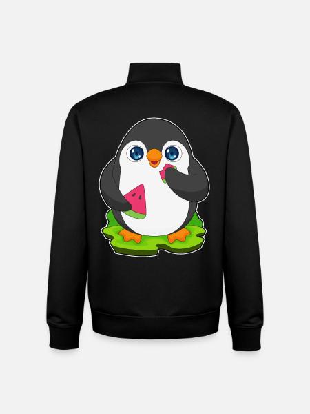Pastèque manchot - Sweat zippé unisexe en coton bio Stanley/Stella - noir