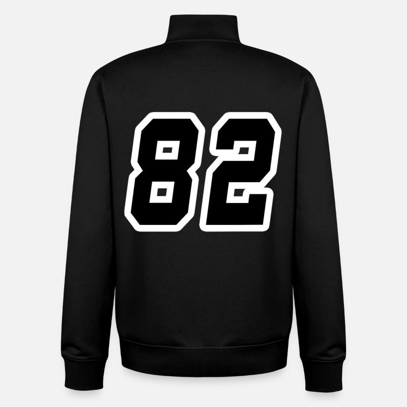Nummer zweiundachtzig 82 - Unisex Organic Zip Sweatshirt von Stanley/Stella - Schwarz