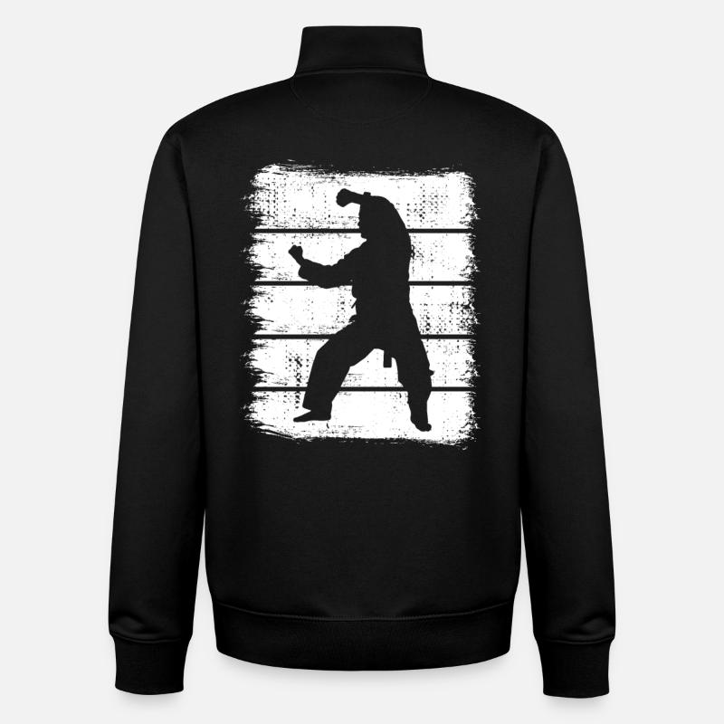 Karateka Sketch - Unisex Organic Zip Sweatshirt by Stanley/Stella - black