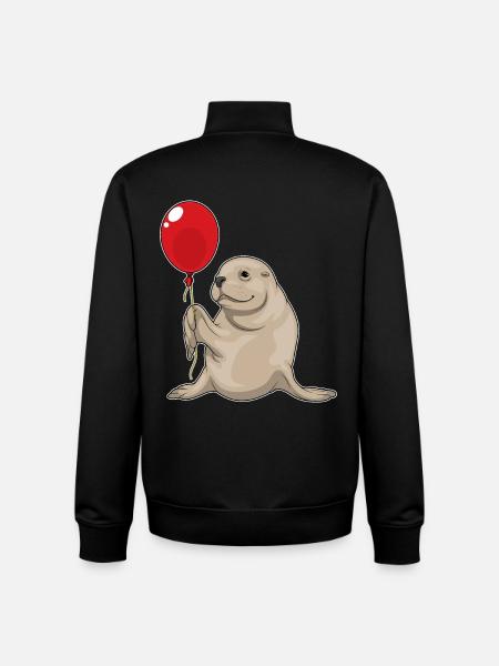 Ballon de phoque - Sweat zippé unisexe en coton bio Stanley/Stella - noir
