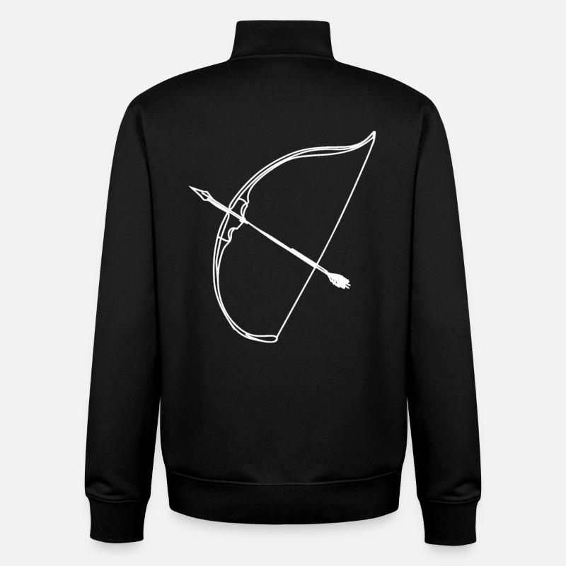 Pfeil und Bogen - Unisex Organic Zip Sweatshirt von Stanley/Stella - Schwarz