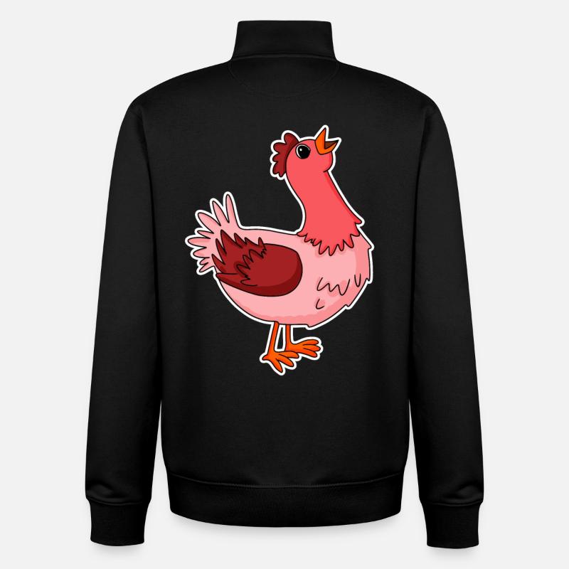 Poulet Motif Animal - Sweat zippé unisexe en coton bio Stanley/Stella - noir
