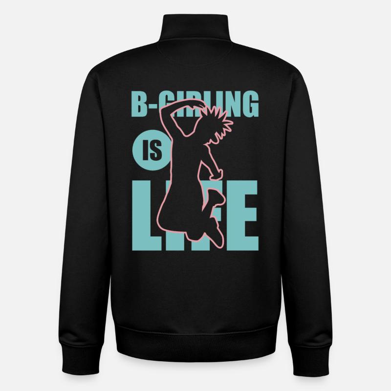 Fille de breakdance - Sweat zippé unisexe en coton bio Stanley/Stella - noir