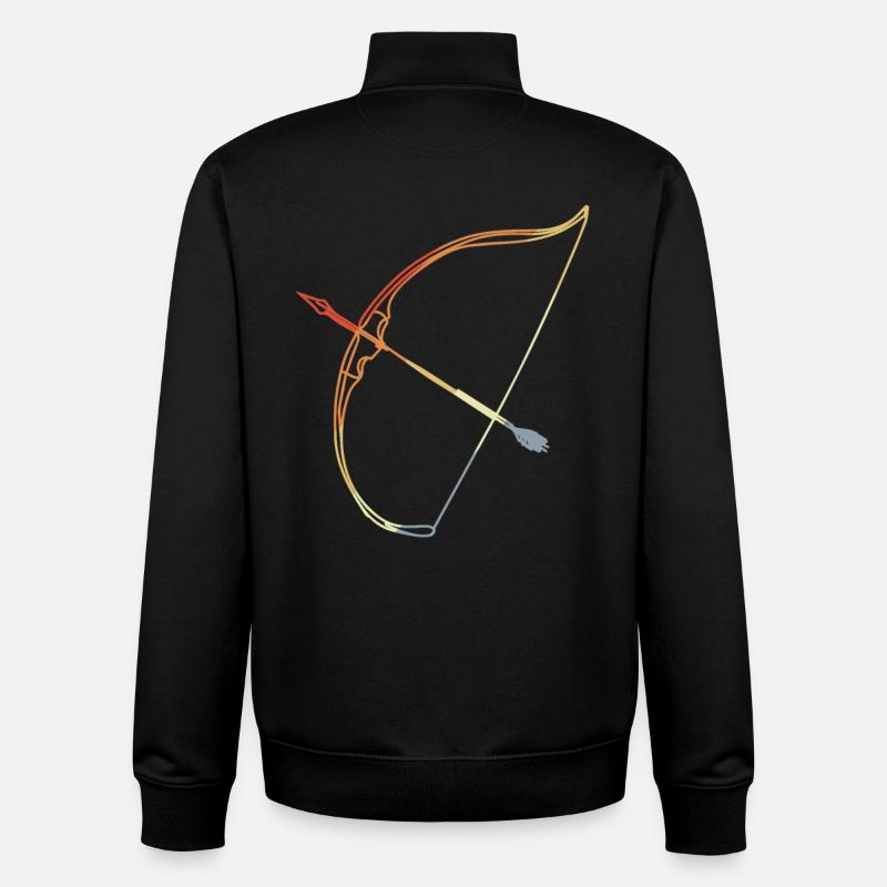 Bogenschießen - Unisex Organic Zip Sweatshirt von Stanley/Stella - Schwarz