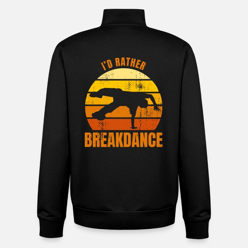 Je préfère faire du breakdance - Sweat zippé unisexe en coton bio Stanley/Stella - noir