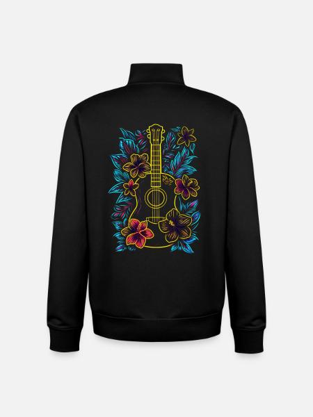 Hawaii Music Retro Look - Unisex Organic Zip Sweatshirt by Stanley/Stella - black