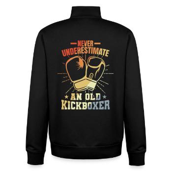 Kickboxer Großvater - Unisex Organic Zip Sweatshirt von Stanley/Stella - Schwarz - Hinten - AI Model Male 185 light (185cm)