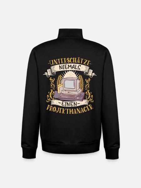 Projektmanager Erfolgslustiges Geschenk Teamleader - Unisex Organic Zip Sweatshirt von Stanley/Stella - Schwarz