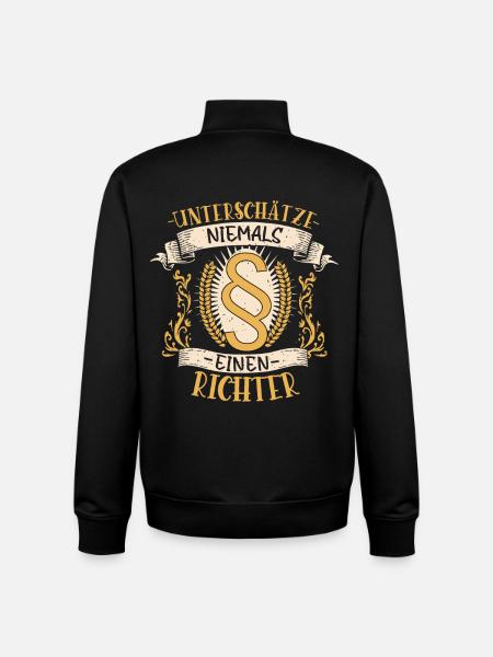 Richter Geschenk Gerechtigkeit Lustig - Unisex Organic Zip Sweatshirt von Stanley/Stella - Schwarz