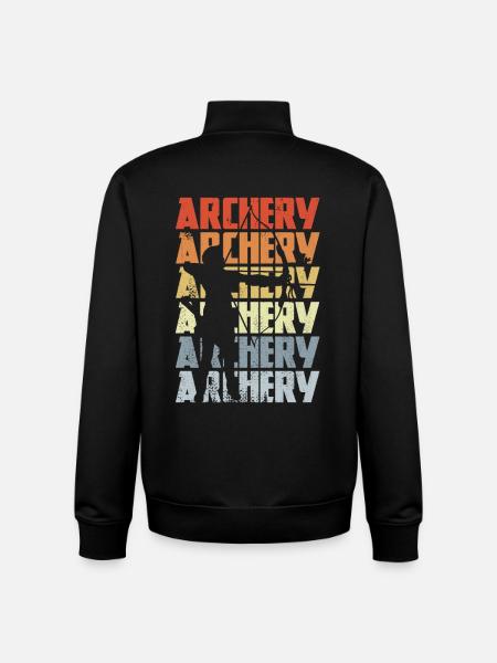Retro Archer - Unisex Organic Zip Sweatshirt by Stanley/Stella - black