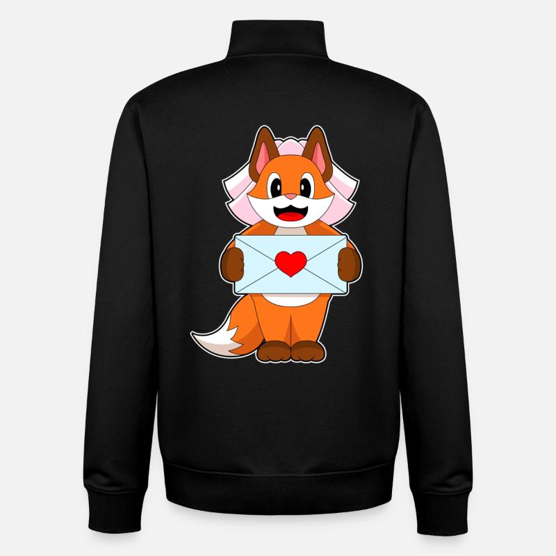 Fuchs Braut Brief Hochzeit - Unisex Organic Zip Sweatshirt von Stanley/Stella - Schwarz