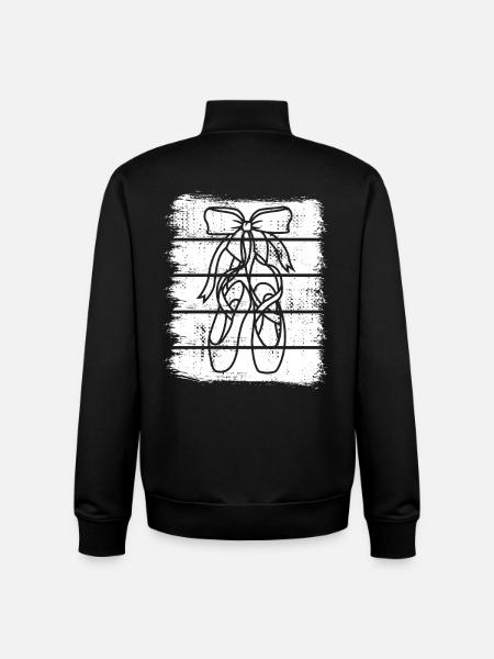 Ballet Shoes Sketch - Unisex Organic Zip Sweatshirt by Stanley/Stella - black
