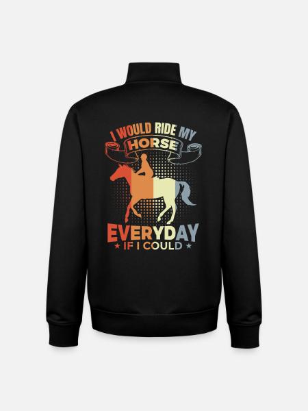 Reiter Inspiration - Unisex Organic Zip Sweatshirt von Stanley/Stella - Schwarz