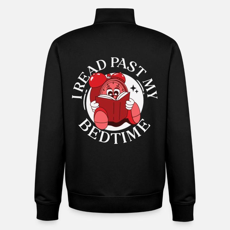 I read past my bedtime - Unisex Organic Zip Sweatshirt von Stanley/Stella - Schwarz