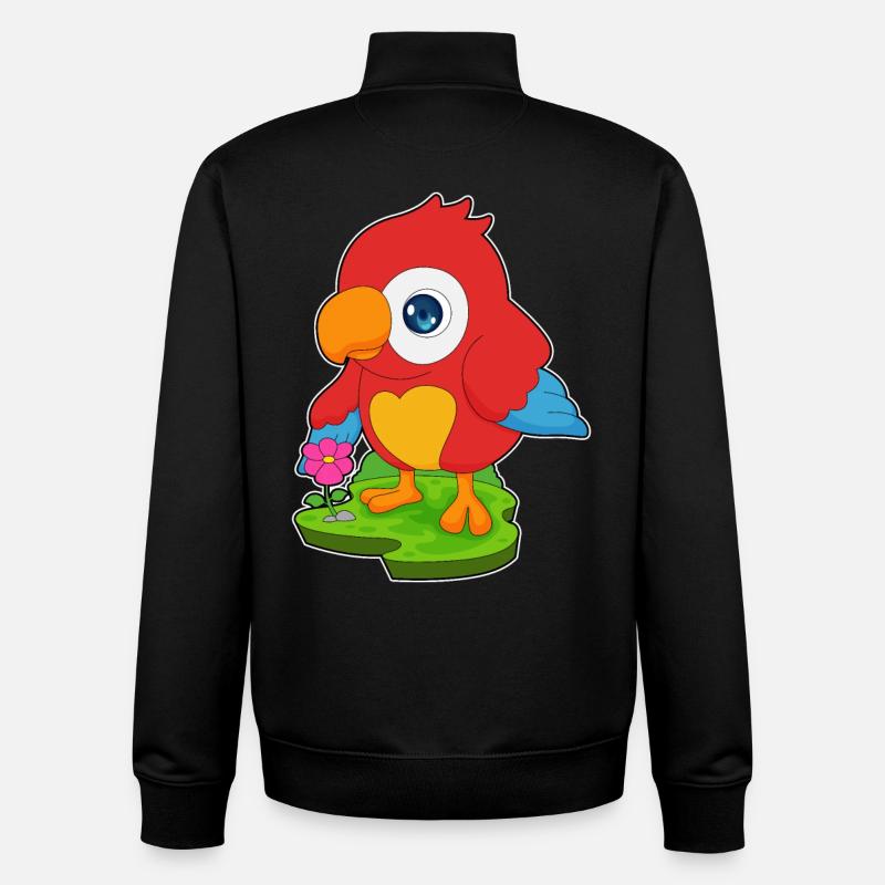 Papagei Blume - Unisex Organic Zip Sweatshirt von Stanley/Stella - Schwarz