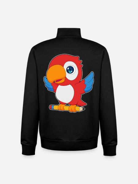 Parrot Pupil Pencil School - Unisex Organic Zip Sweatshirt by Stanley/Stella - black