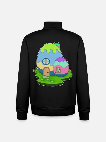 House Easter Easter Eggs - Unisex Organic Zip Sweatshirt by Stanley/Stella - black