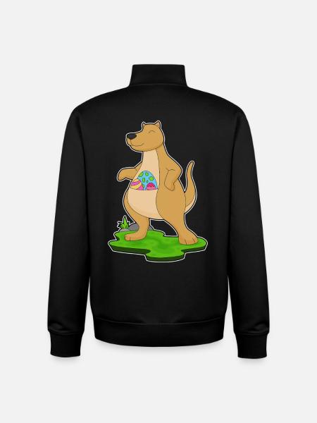 Känguru Ostern Ostereier - Unisex Organic Zip Sweatshirt von Stanley/Stella - Schwarz