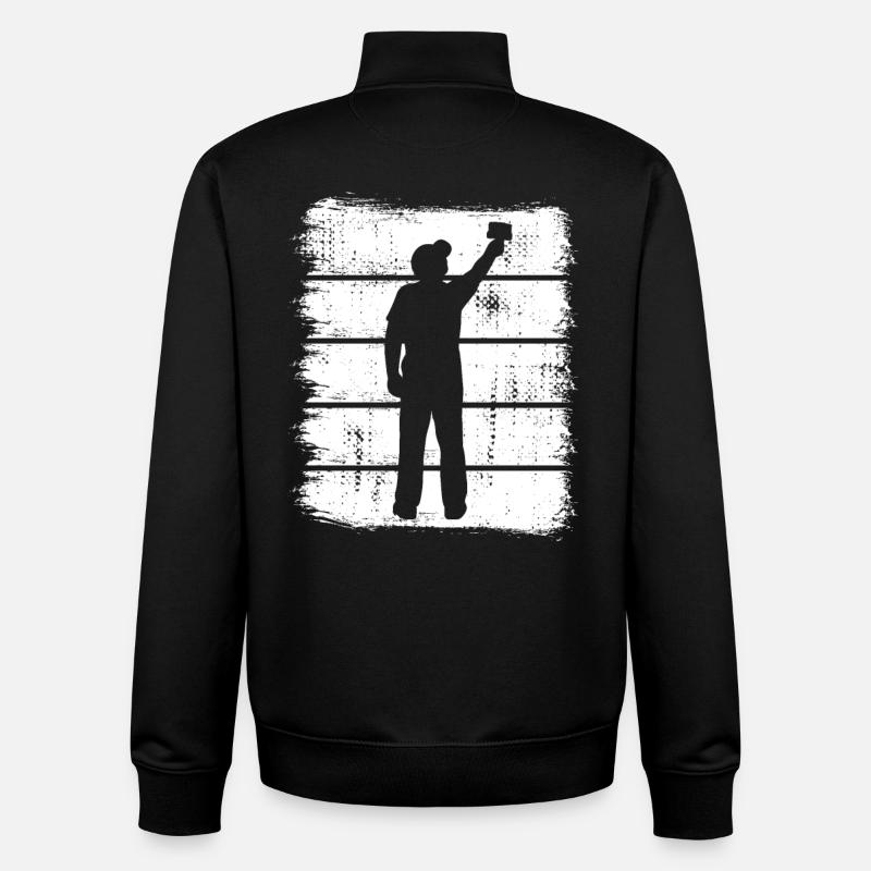 Peintres et vernisseurs - Sweat zippé unisexe en coton bio Stanley/Stella - noir