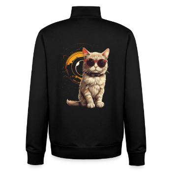 SOLAR ECLIPSE ASTRONOMY LOVERS - Unisex Organic Zip Sweatshirt by Stanley/Stella - black - Back - AI Model Male 185 light (185cm)