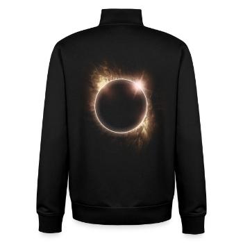 SOLAR ECLIPSE ASTRONOMY LOVERS - Unisex Organic Zip Sweatshirt by Stanley/Stella - black - Back - AI Model Male 185 light (185cm)