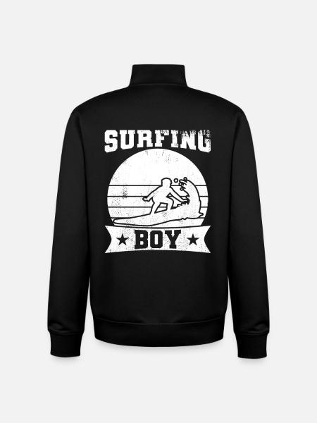 Garçon de surf - Sweat zippé unisexe en coton bio Stanley/Stella - noir