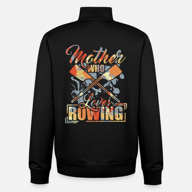 Rameur - Sweat zippé unisexe en coton bio Stanley/Stella - noir