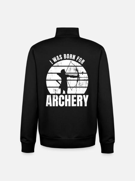 Funny Archery Joke - Unisex Organic Zip Sweatshirt by Stanley/Stella - black
