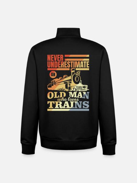 Railroad Grandfather - Unisex Organic Zip Sweatshirt by Stanley/Stella - black