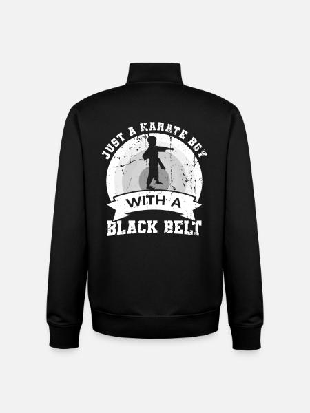 Karate Boy - Unisex Organic Zip Sweatshirt by Stanley/Stella - black
