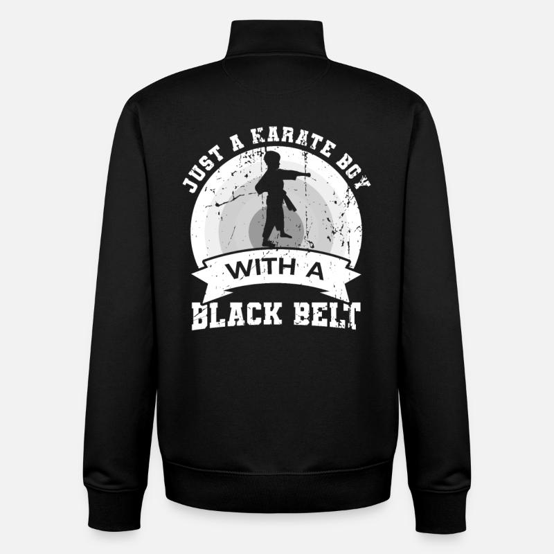 Karate Boy - Unisex Organic Zip Sweatshirt by Stanley/Stella - black