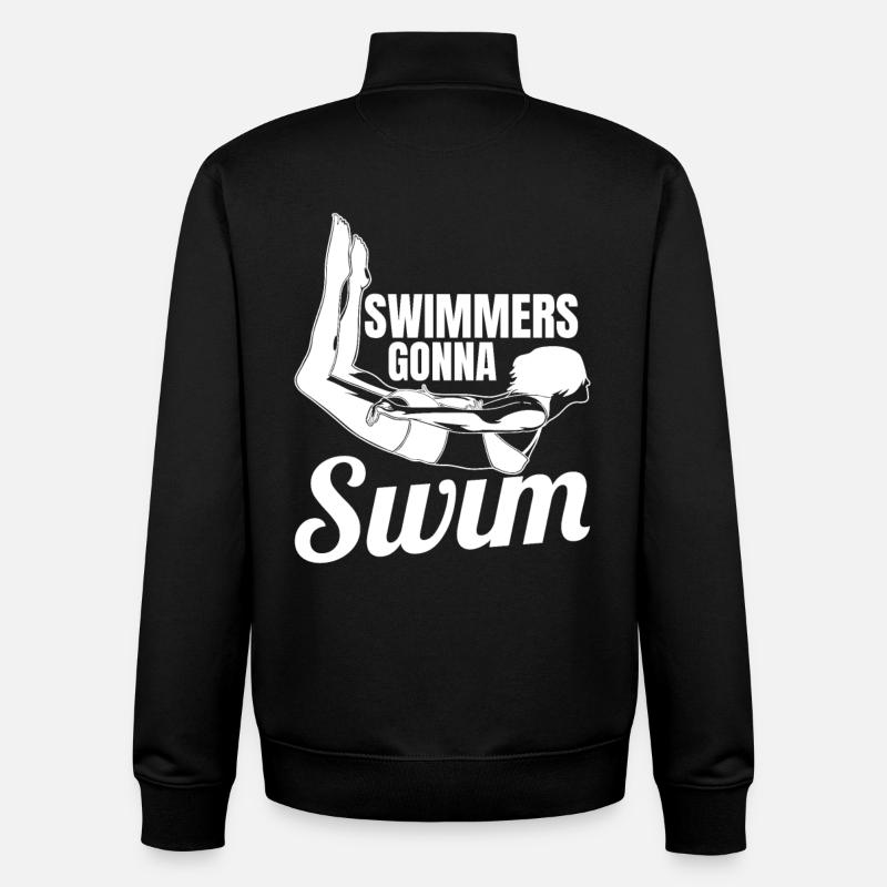 Weibliches Schwimmteam - Unisex Organic Zip Sweatshirt von Stanley/Stella - Schwarz