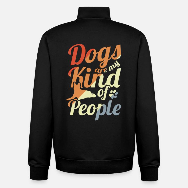 Dicton du propriétaire de chien - Sweat zippé unisexe en coton bio Stanley/Stella - noir