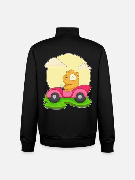 Hamster Car - Unisex Organic Zip Sweatshirt by Stanley/Stella - black