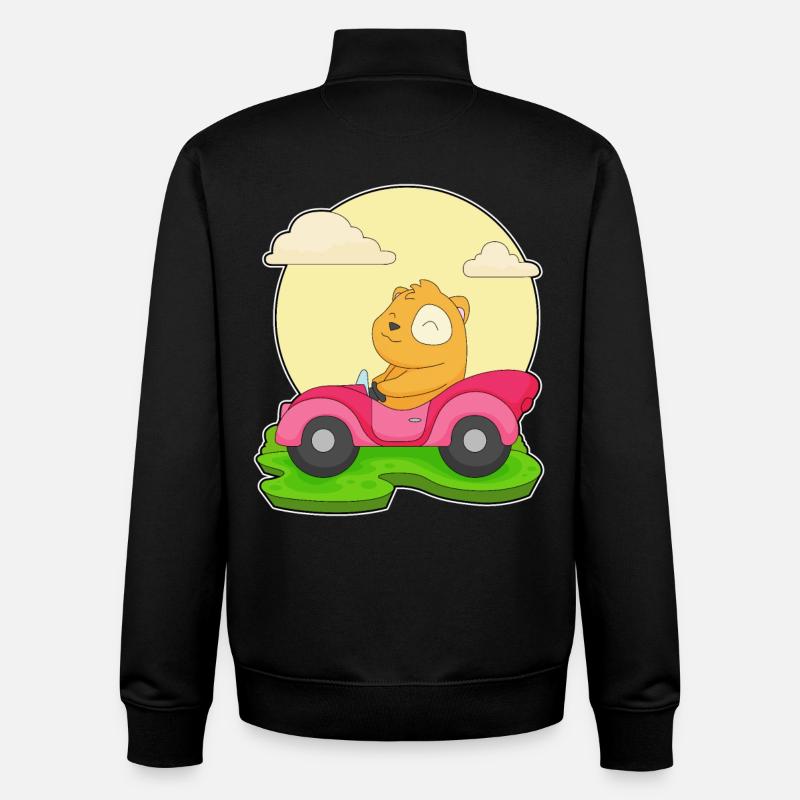 Hamster Auto - Unisex Organic Zip Sweatshirt von Stanley/Stella - Schwarz