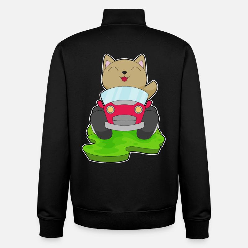 Katze Auto - Unisex Organic Zip Sweatshirt von Stanley/Stella - Schwarz
