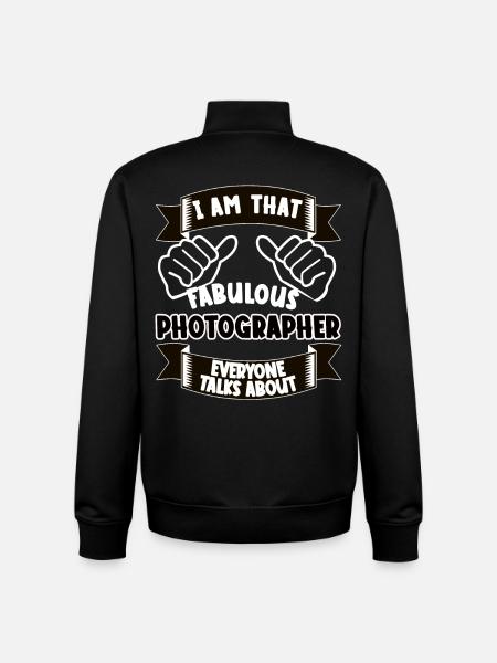 Photographer Funny Saying Gift Idea - Unisex Organic Zip Sweatshirt by Stanley/Stella - black
